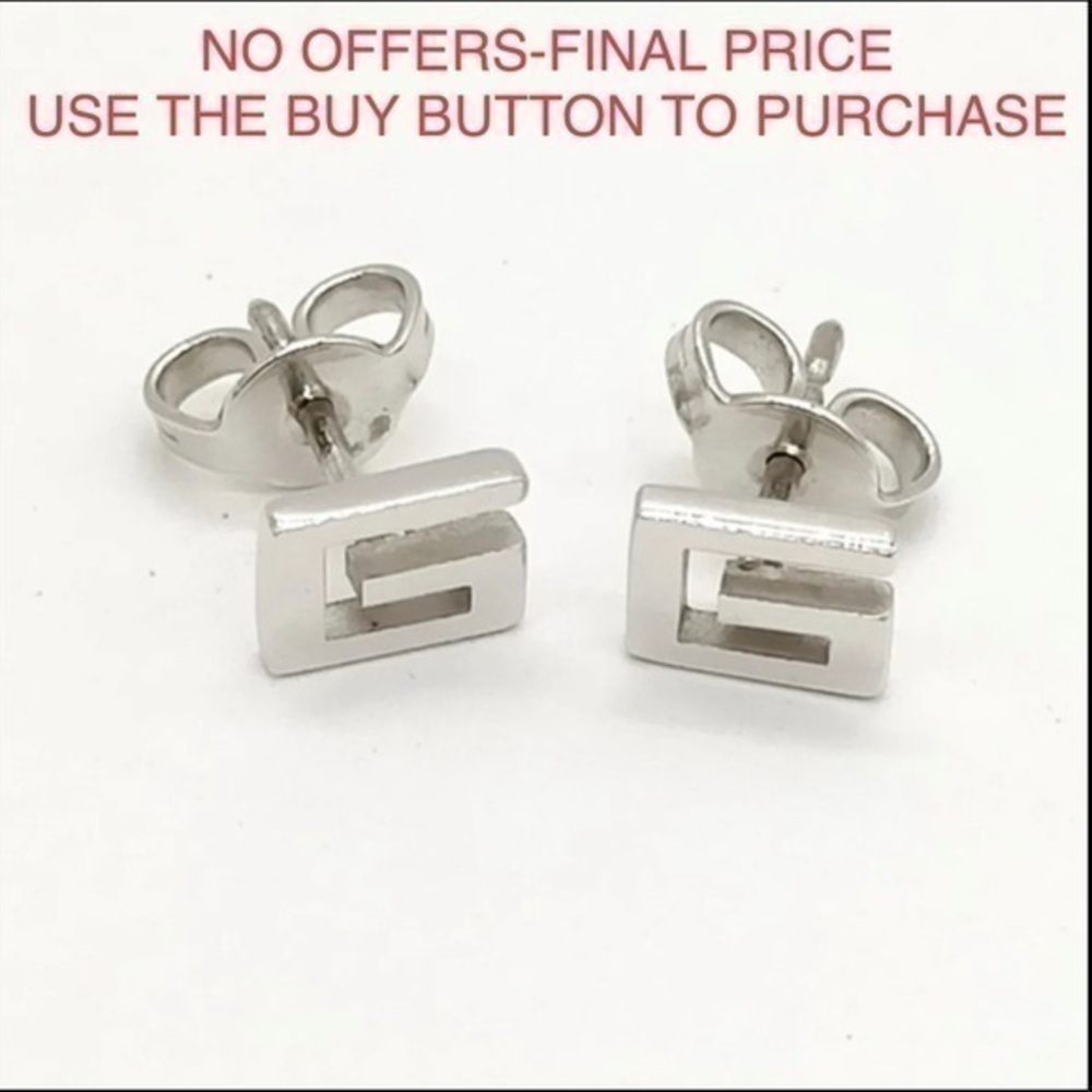 Gucci 18kt White Gold G Earrings
